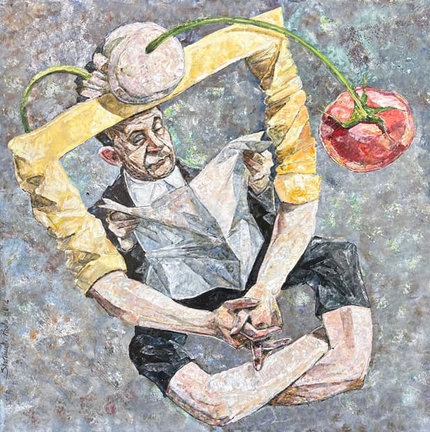 Acrylic on canvas, 100×100cm, Gagliardi Gallery catalogue no. 810