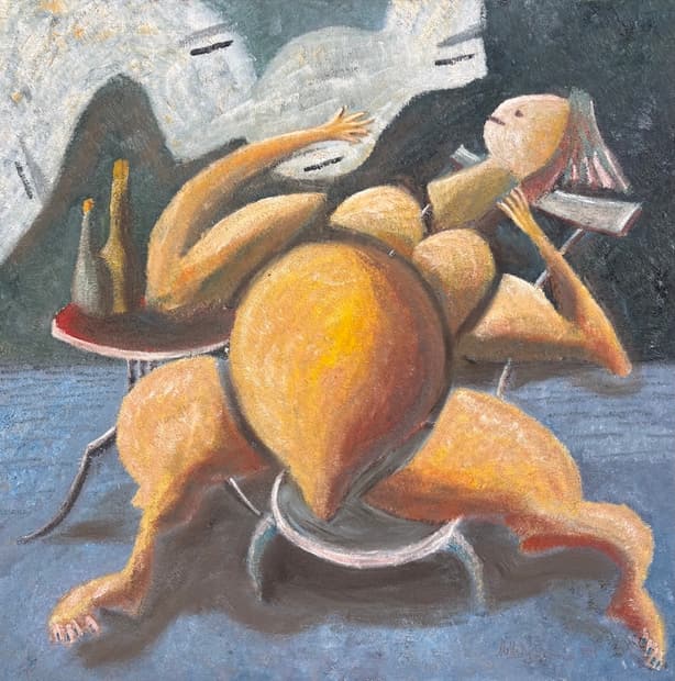 Mixed media on canvas, 101×101cm, Gagliardi Gallery catalogue no. 813