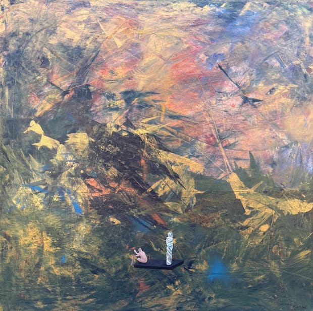 Acrylic on canvas, 100×100cm, Gagliardi Gallery catalogue no. 821