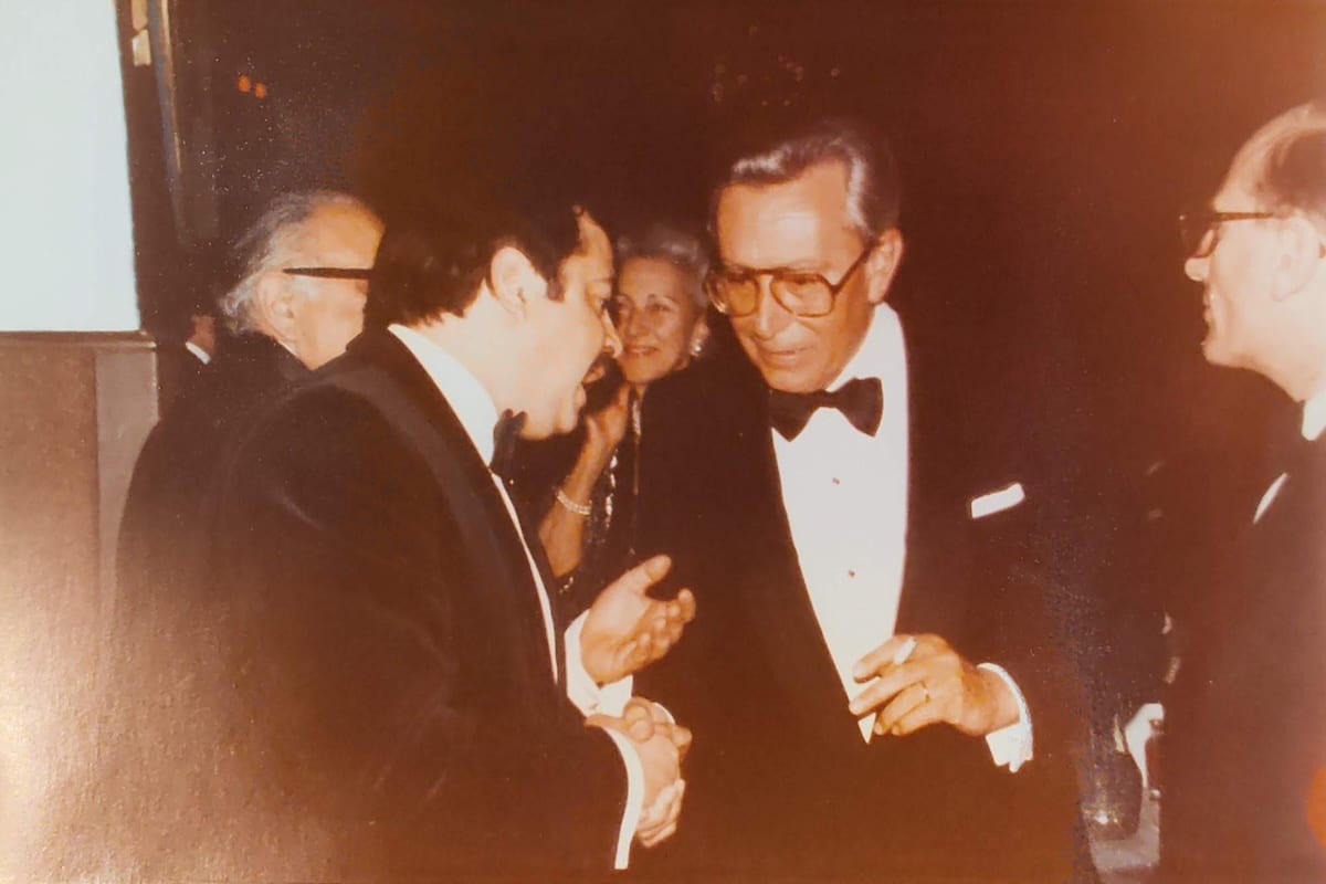 Italian Prime Minister Arnaldo Forlani with Roberto Gagliardi